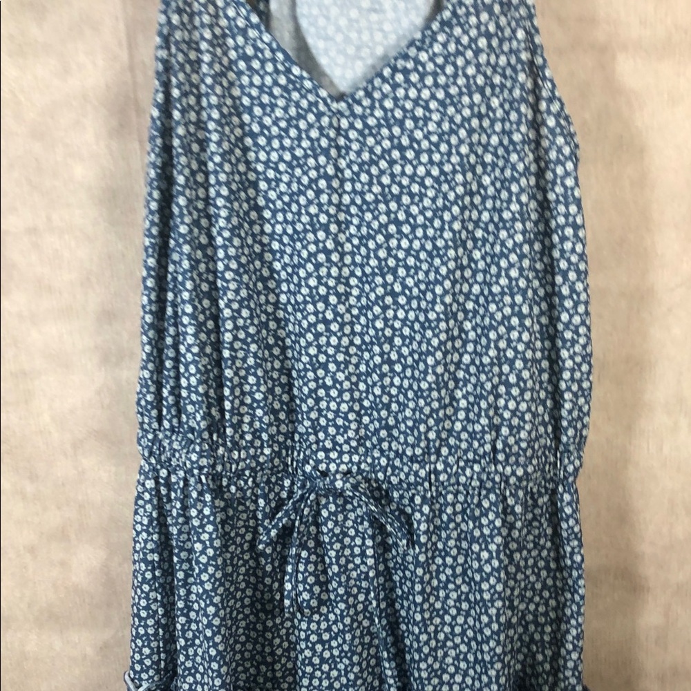 Blue Floral Ruffle Dress - Picture 3 of 6